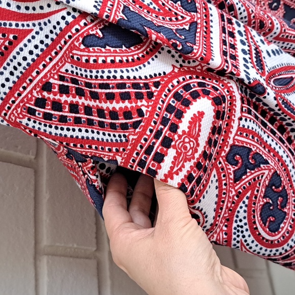 Tommy Hilfiger Multicolor Paisley Pleated Lined Dress. Sze 2 NWOT - Picture 5 of 12